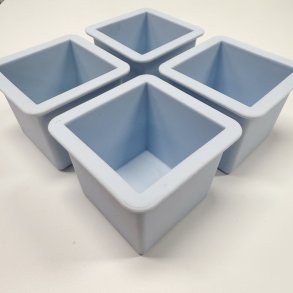 SILIKONEFORM FIRKANTET 6 x 6 CM DER ER 4 I EN PAKKE