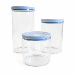 S�T MED OPBEVARINGSGLAS I 3 ST�RRELSER