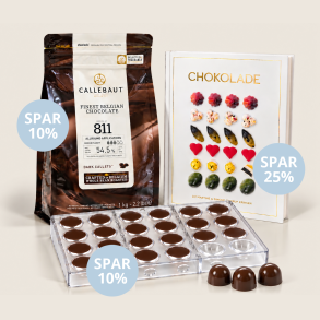 CHOKOLADE BOGEN, 1 KG M�RK CHOKOLADE & CHOKOLADEFORM