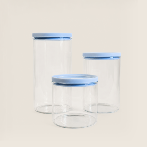 S�T MED OPBEVARINGSGLAS I 3 ST�RRELSER