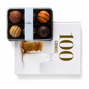 100 COOKIES + TR�FFEL-ROMKUGLER- �SKE 1 MED 6 FORSKELLIGE