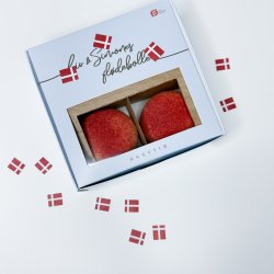 FLDEBOLLER, 4 STK 2 x JORDBR DRYS &amp; LAKRIDSSKUM &amp; 2 x HINDBR DRYS &amp; HINDBR SKUM