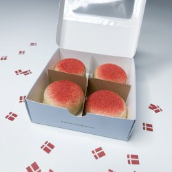 FLDEBOLLER, 4 STK 2 x JORDBR DRYS &amp; LAKRIDSSKUM &amp; 2 x HINDBR DRYS &amp; HINDBR SKUM