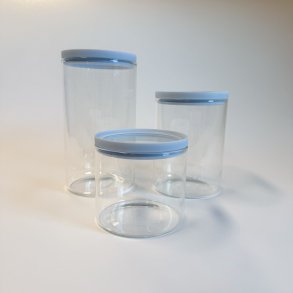 S�T MED OPBEVARINGSGLAS I 3 ST�RRELSER